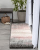 Kynlee Modern Abstract Blush Shag Rug