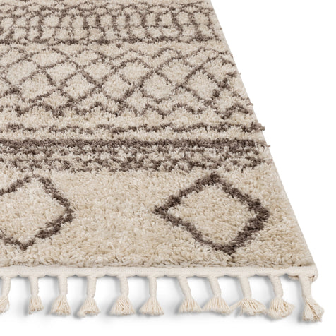 Lyle Natural Tribal Moroccan Trellis Shag Rug