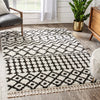 Besa Moroccan Tribal Shag White Rug