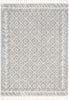 Agata Moroccan Geometric Shag Grey 5'3" x 7'3" Rug