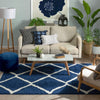 Celosia Moroccan Trellis Shag Blue Rug