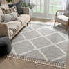 Celosia Moroccan Trellis Shag Grey Rug