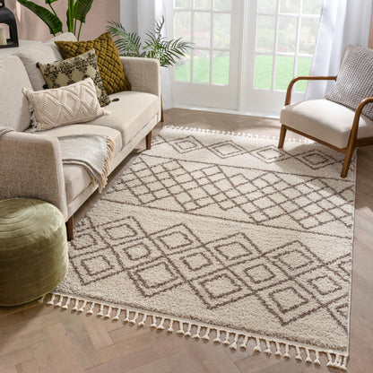 Radley Natural Tribal Moroccan Shag Rug