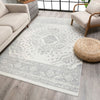 Pax Vintage Medallion Ivory Rug 5'3" x 7'3"