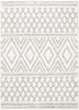 Evora Moroccan Diamond Pattern Ivory Thick & Soft Shag Rug