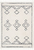 Verdant Tribal Diamond Pattern Ivory Super Soft And Thick Shag Rug