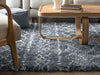 Blossom Moroccan Trellis Blue Super Soft And Thick Shag Rug