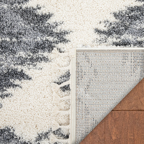 Mona Tribal Southwestern Ivory Super Soft And Thick Shag Rug