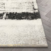 Fanos Modern Abstract Brush Strokes Yellow Grey 5'3" x 7'3" Rug