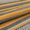 Chia Contemporary Solid & Striped Beige Gold 5'3" x 7'3" Rug