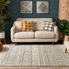 Largo Modern Abstract Geometric Pattern Gold Kilim-Style Rug