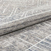 Agma Contemporary Distressed Abstract Waves Grey Beige Kilim-Style 5'3" x 7'3" Rug