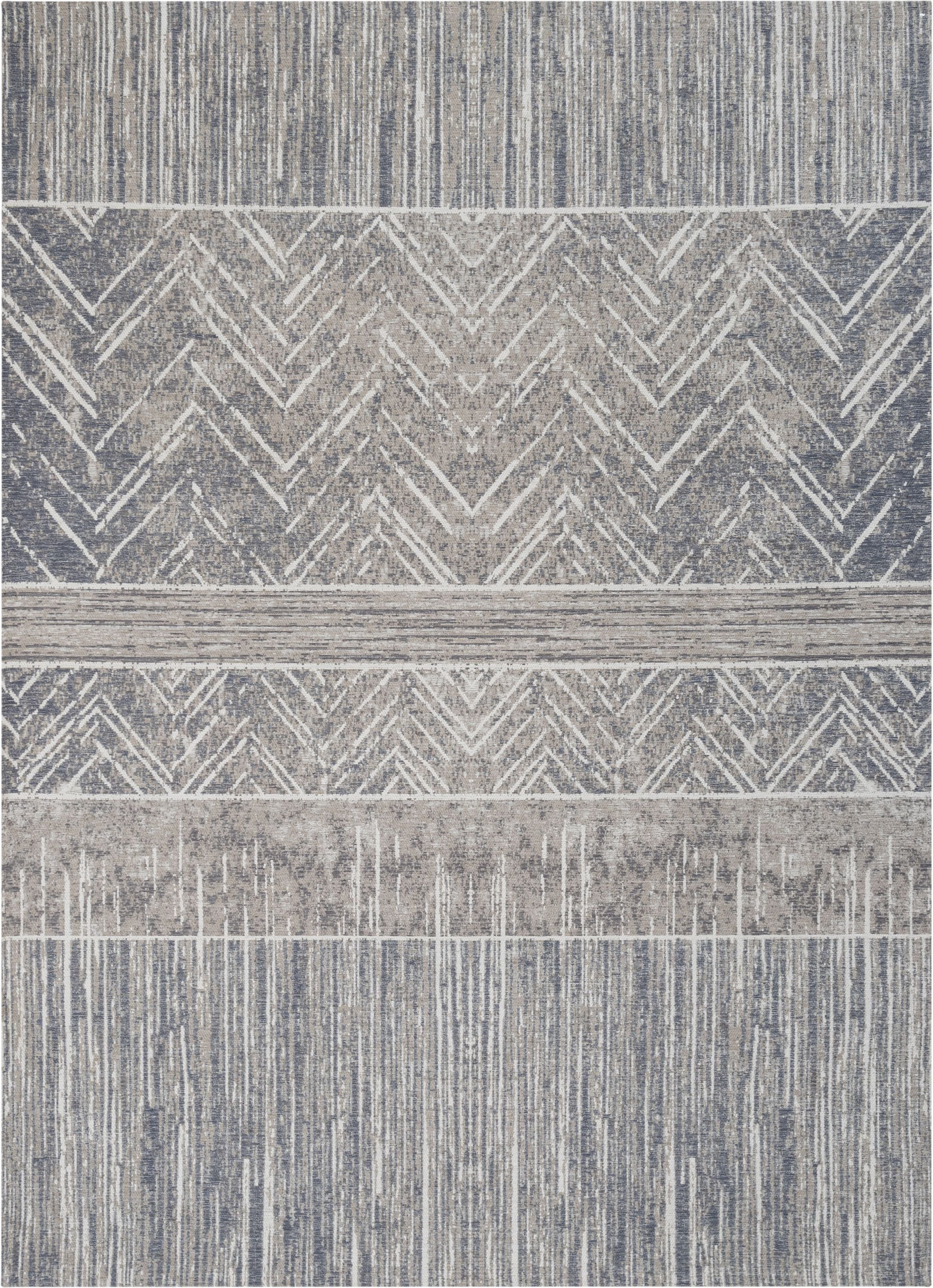 Agma Contemporary Abstract Waves Grey Beige 5'3" x 7'3" Rug