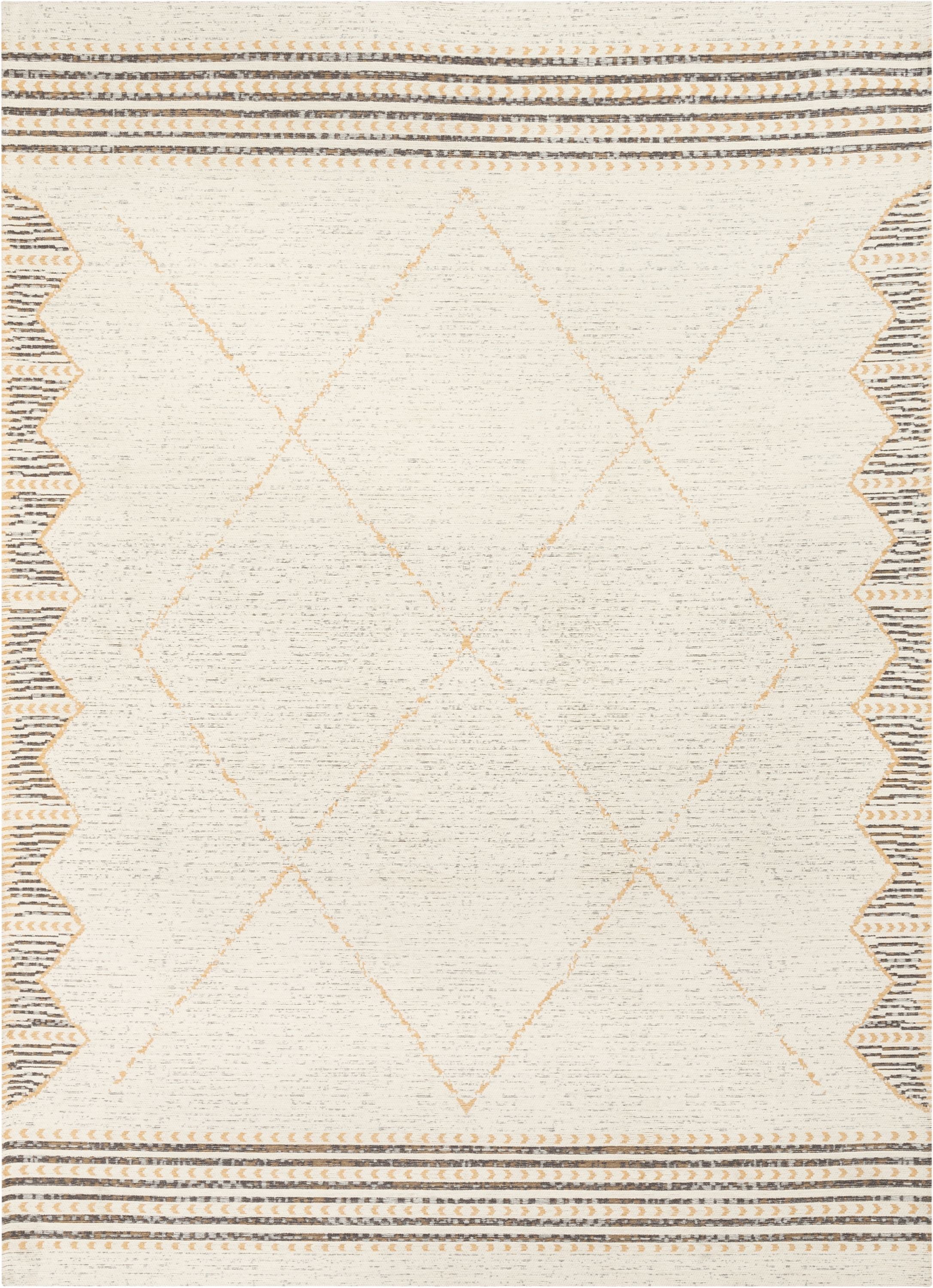 Kippa Moroccan Diamond Gold 5'3" x 7'3" Rug