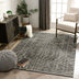 Jato Contemporary Distressed Geometric Pattern Grey Kilim-Style 5'3