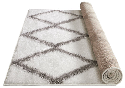Miraculous White Modern Shag Rug