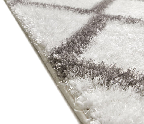 Miraculous White Modern Shag Rug