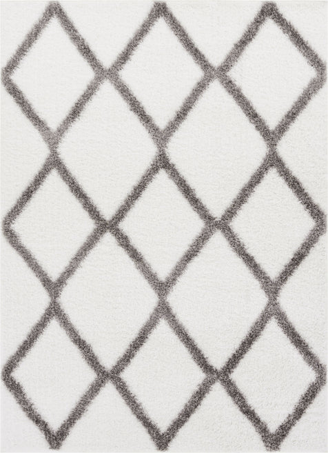 Miraculous White Modern Shag Rug