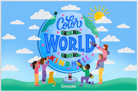 Crayola Color The World Blue Area Rug By Well Woven