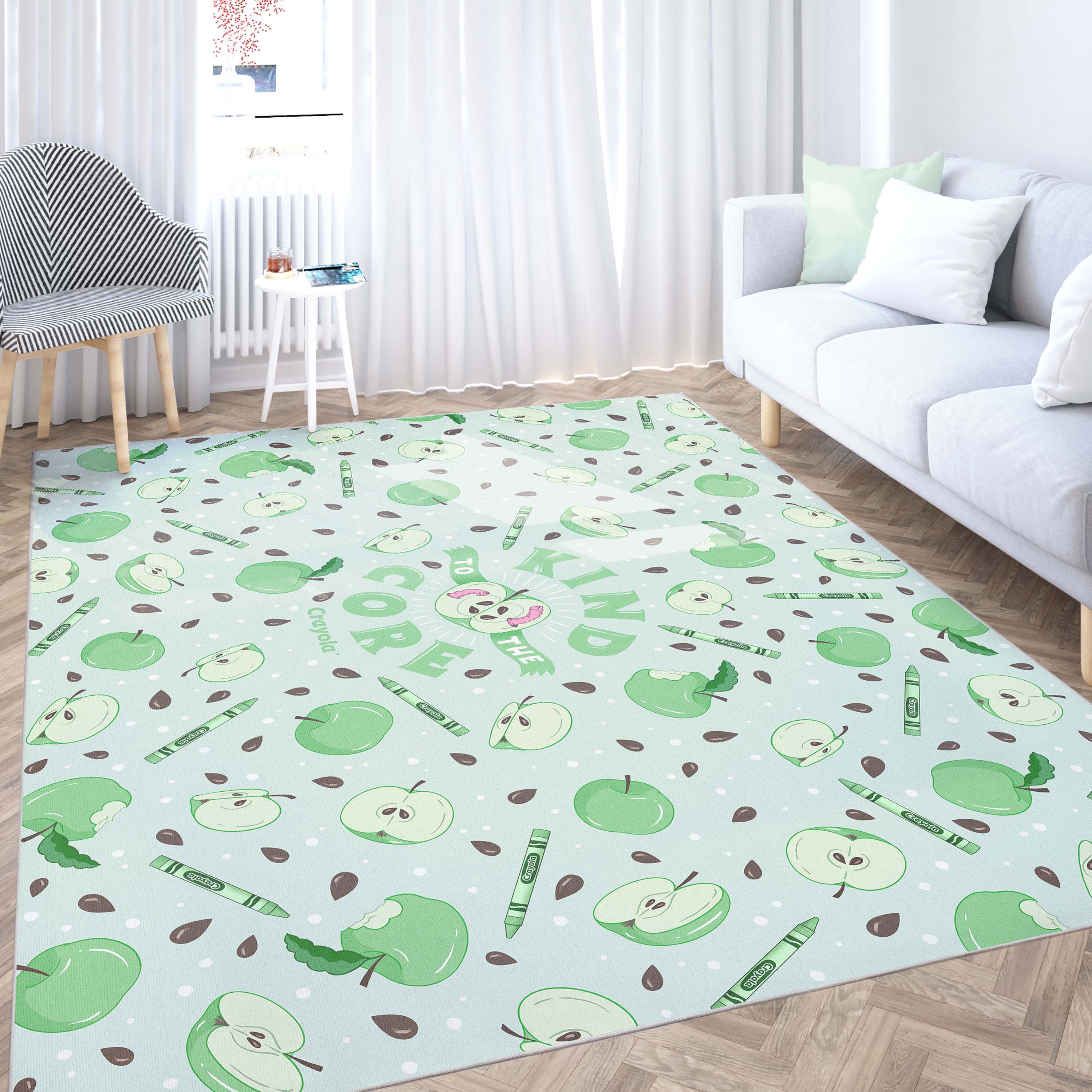 Crayola Kind to the Core Green Area Rug By Well Woven