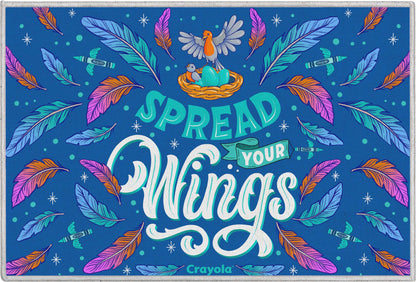 Crayola Spread Your Wings Blue Area Rug By Well Woven