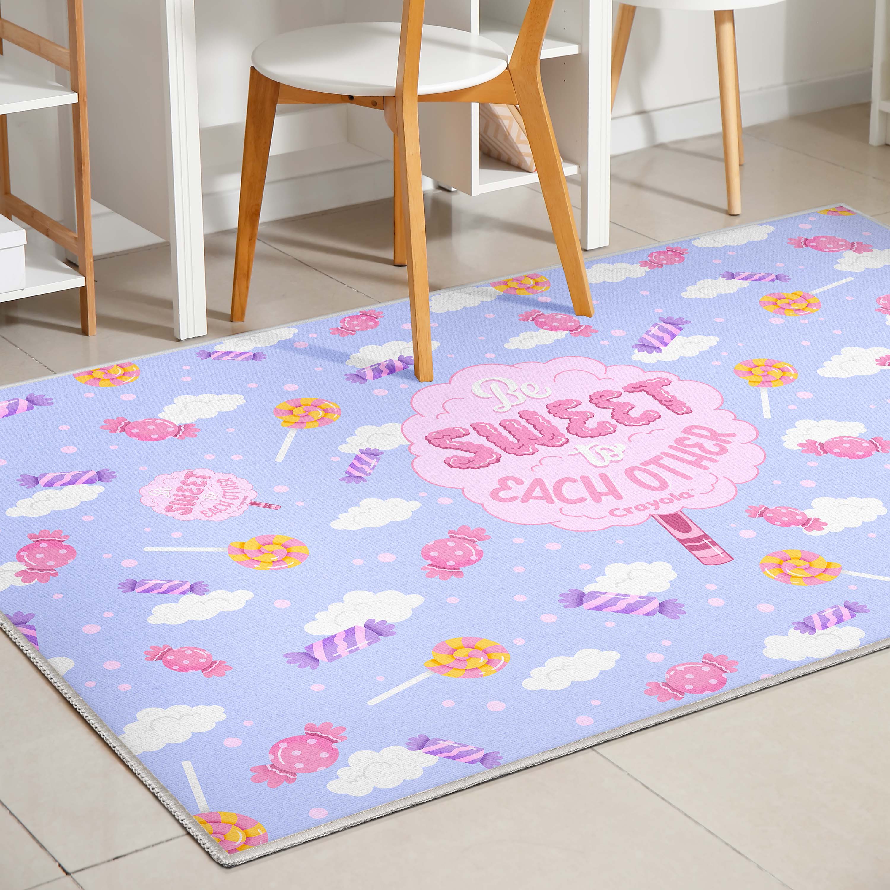 Crayola Be Sweet Lilac Area Rug By Well Woven