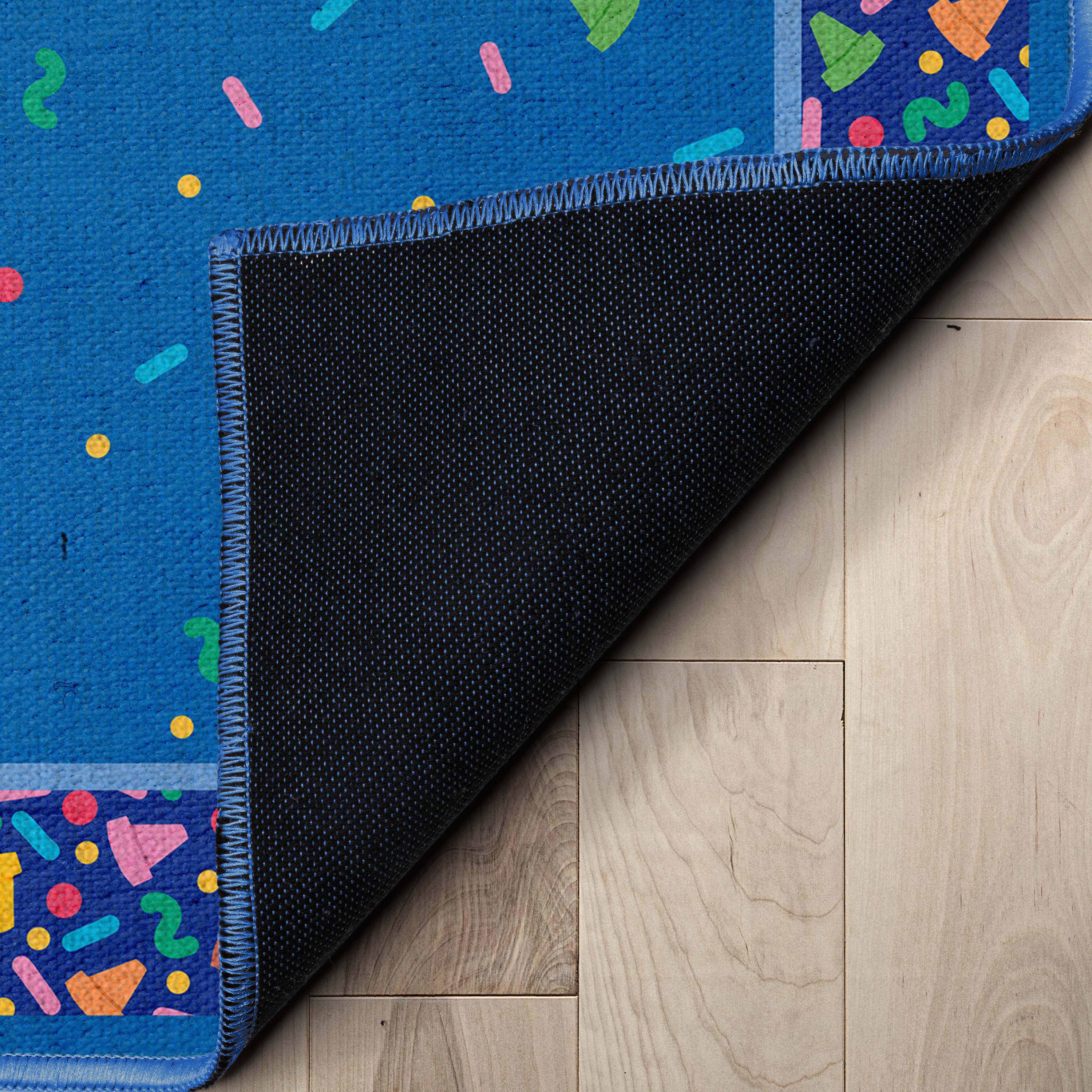 Crayola Confetti Blue Area Rug By Well Woven