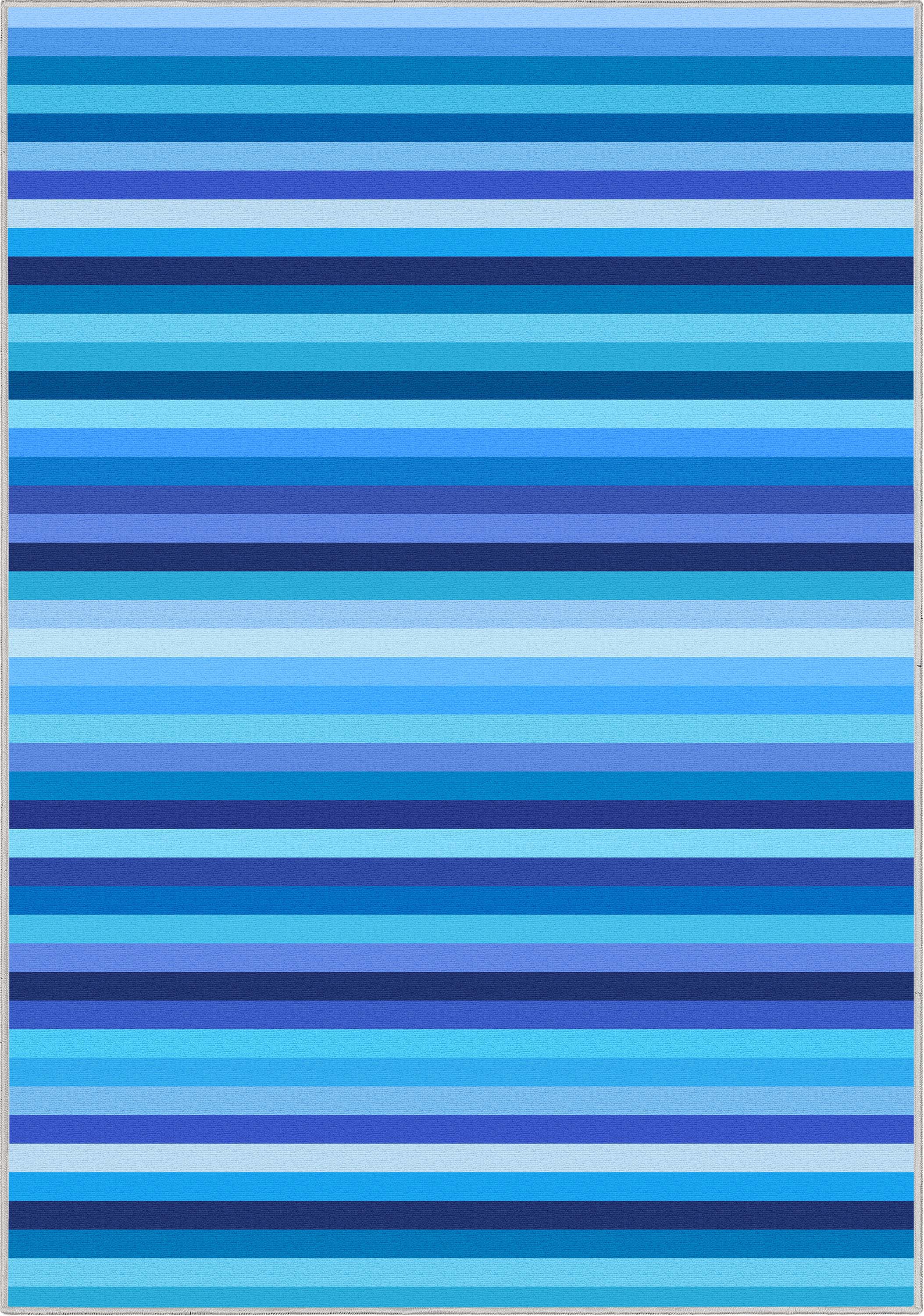 Crayola Stripe Blue Area Rug By Well Woven