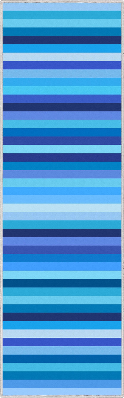 Crayola Stripe Blue Area Rug By Well Woven