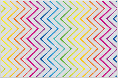 Crayola Zig Zag Multicolor Area Rug By Well Woven