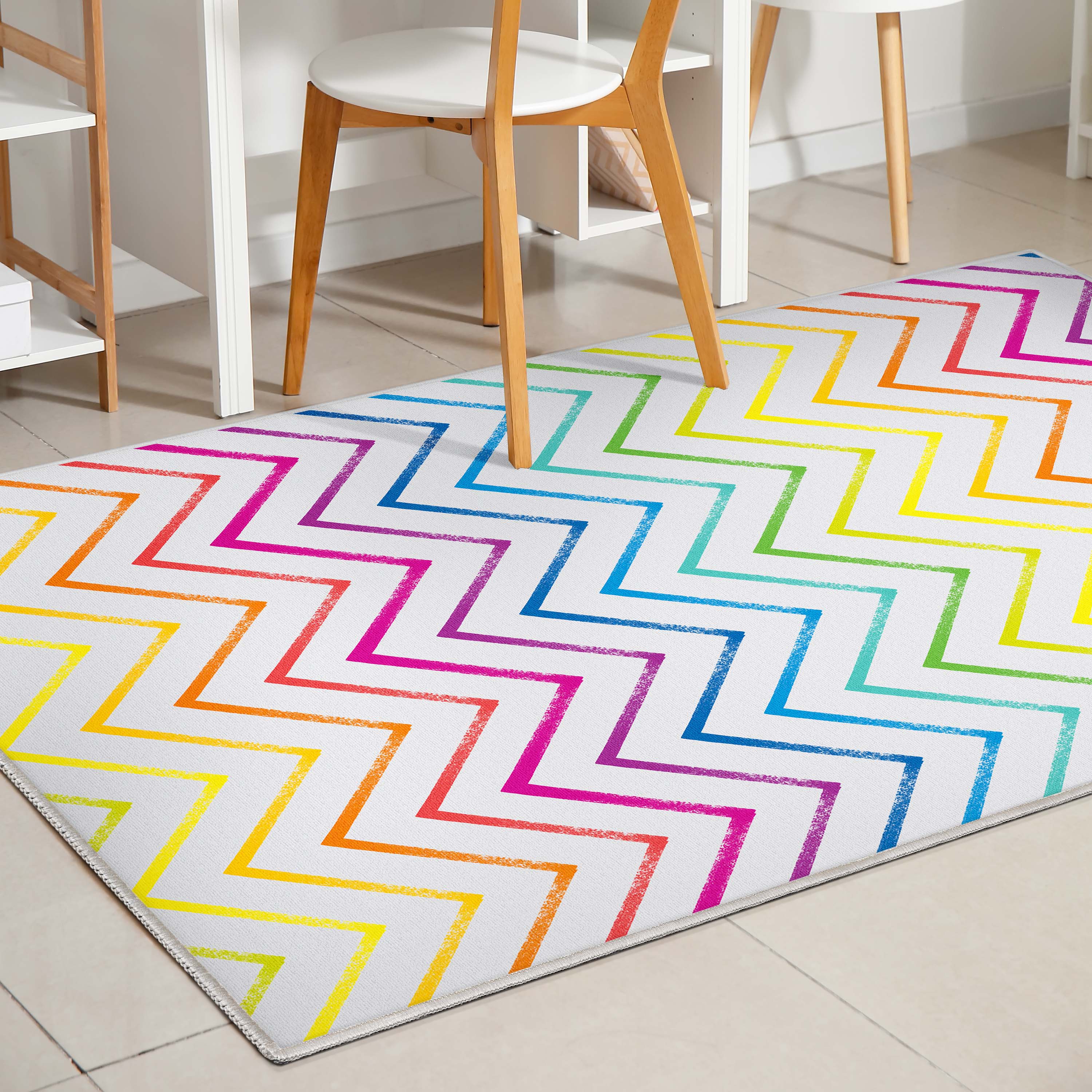 Crayola Zig Zag Multicolor Area Rug By Well Woven