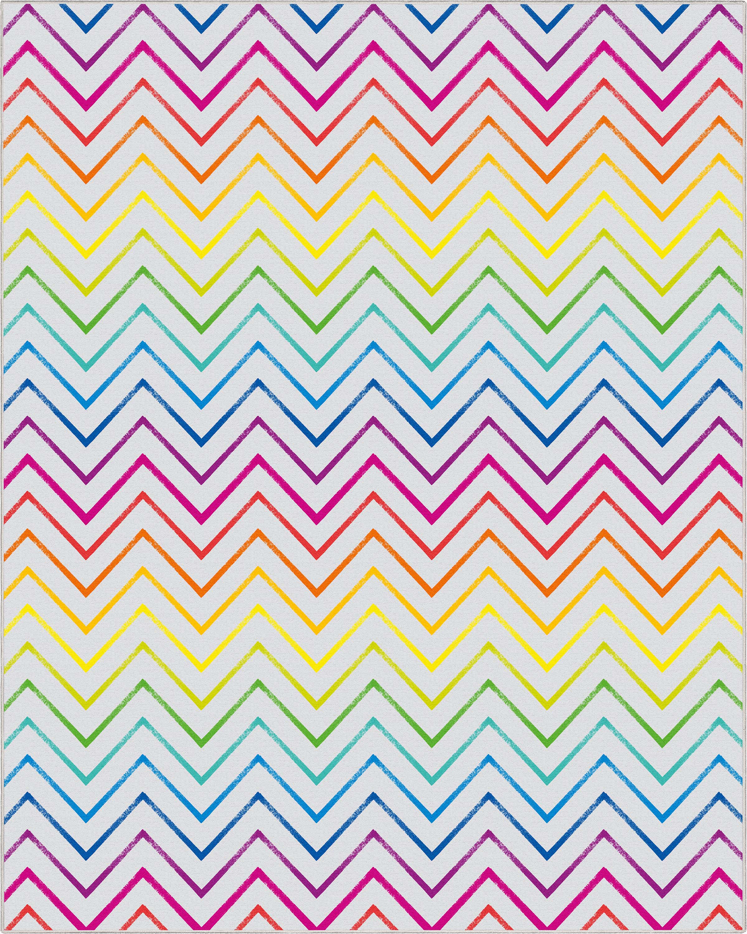 Crayola Zig Zag Multicolor Area Rug By Well Woven