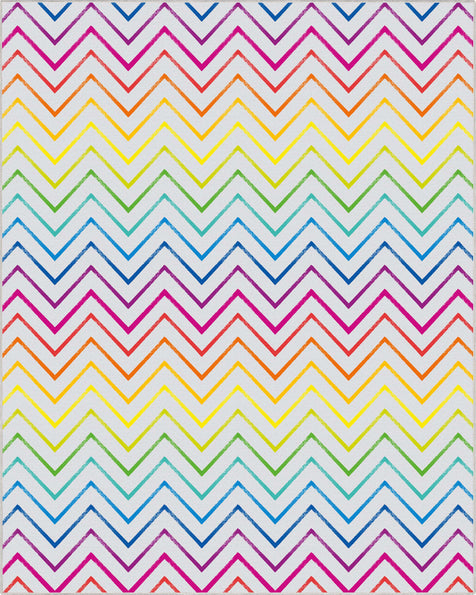 Crayola Zig Zag Multicolor Area Rug By Well Woven