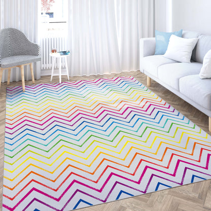 Crayola Zig Zag Multicolor Area Rug By Well Woven