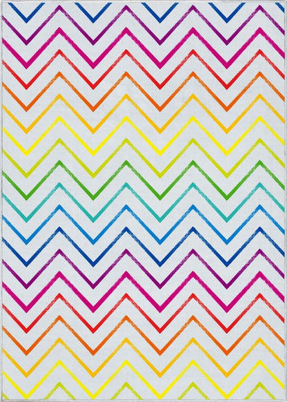 Crayola Zig Zag Multicolor Area Rug By Well Woven