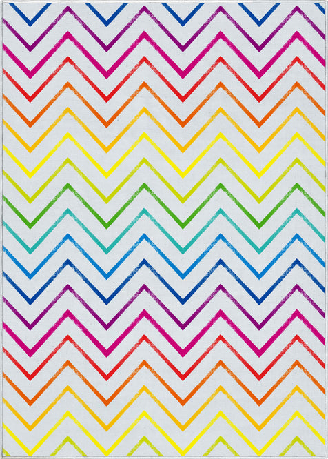 Crayola Zig Zag Multicolor Area Rug By Well Woven
