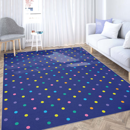 Crayola Polka Dot Blue Area Rug By Well Woven