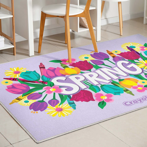 Crayola Spring Lilac Area Rug By Well Woven