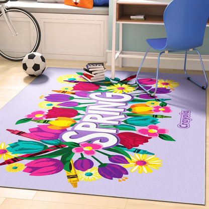 Crayola Spring Lilac Area Rug By Well Woven