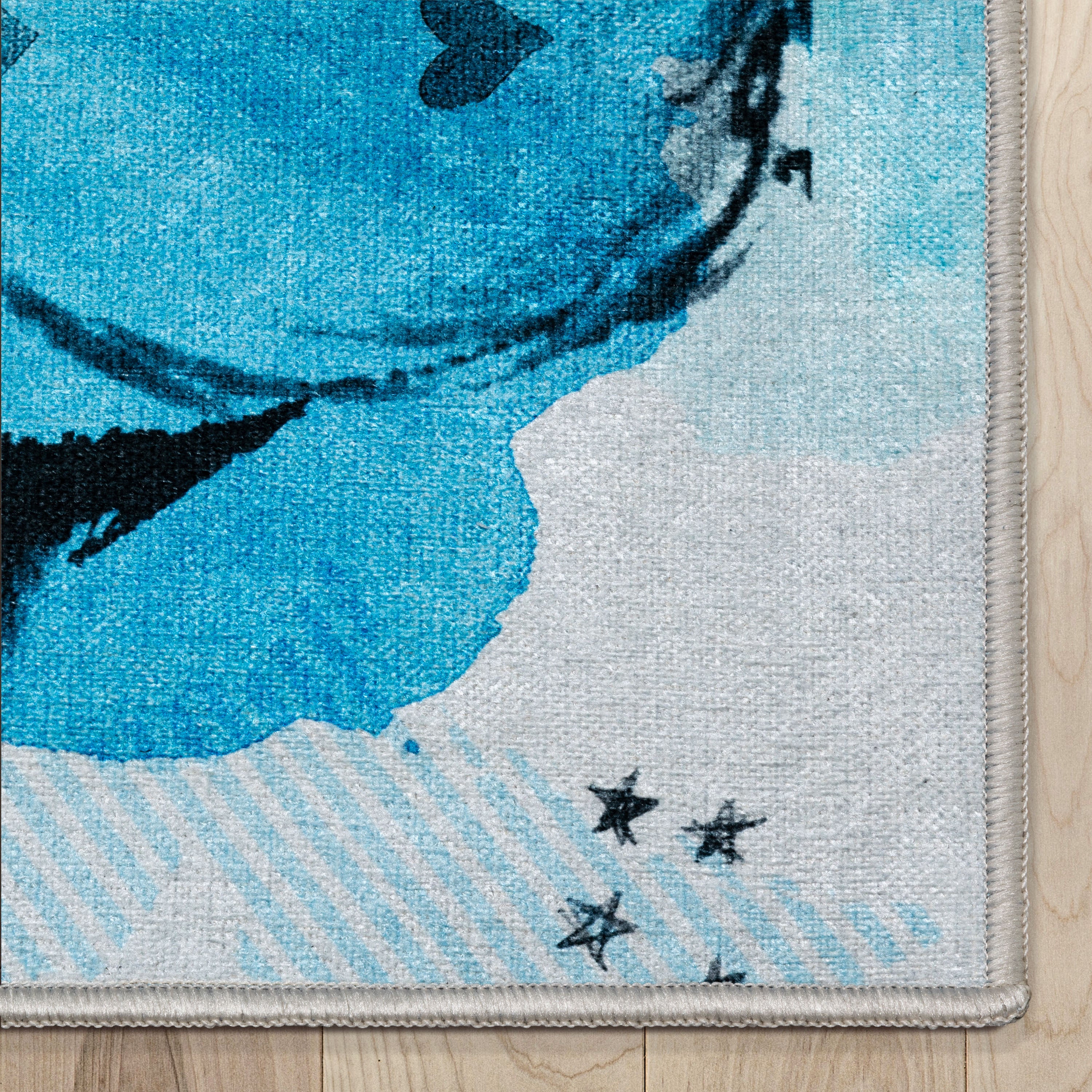 Wake Me Up Blue Area Rug By Well Woven