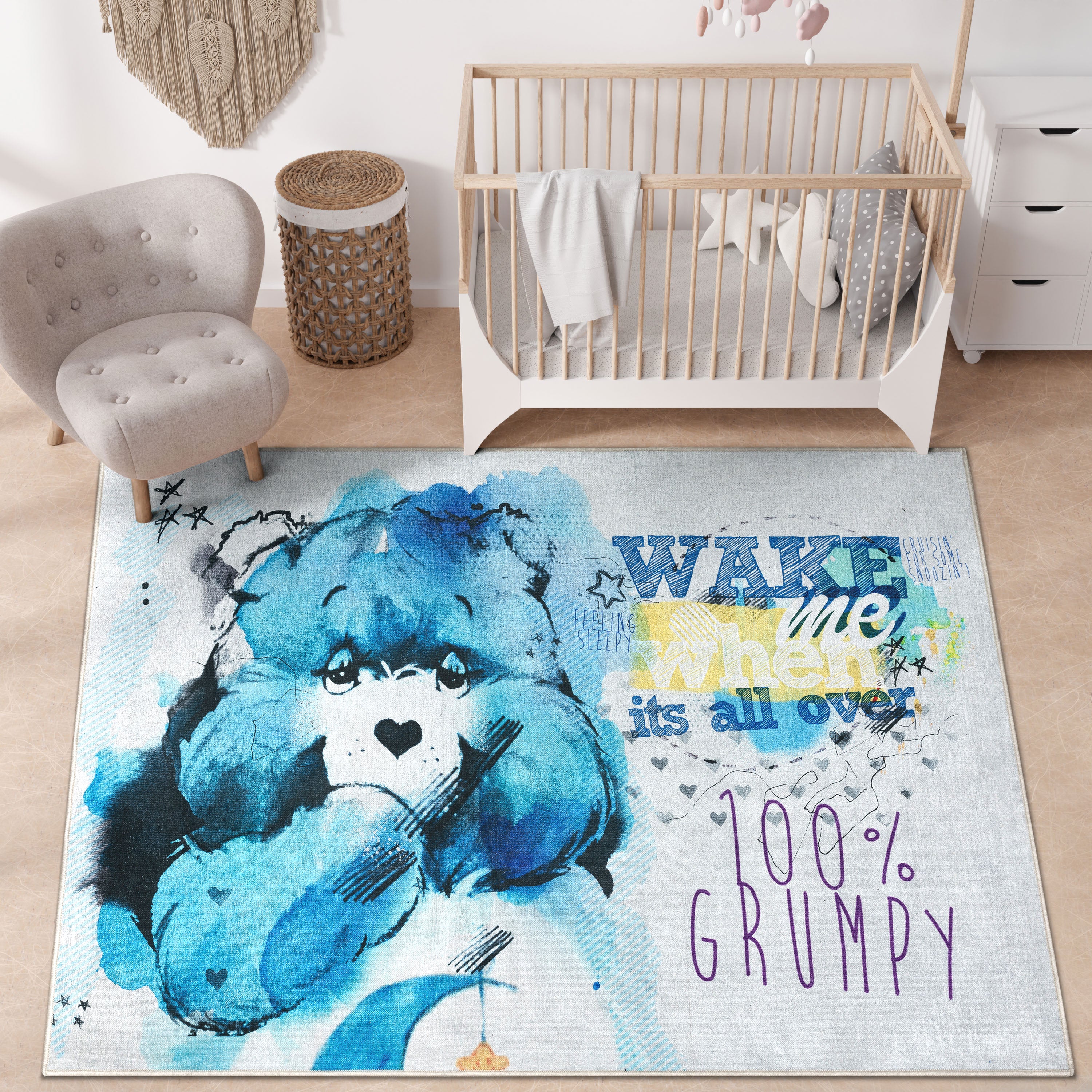 Wake Me Up Blue Area Rug By Well Woven