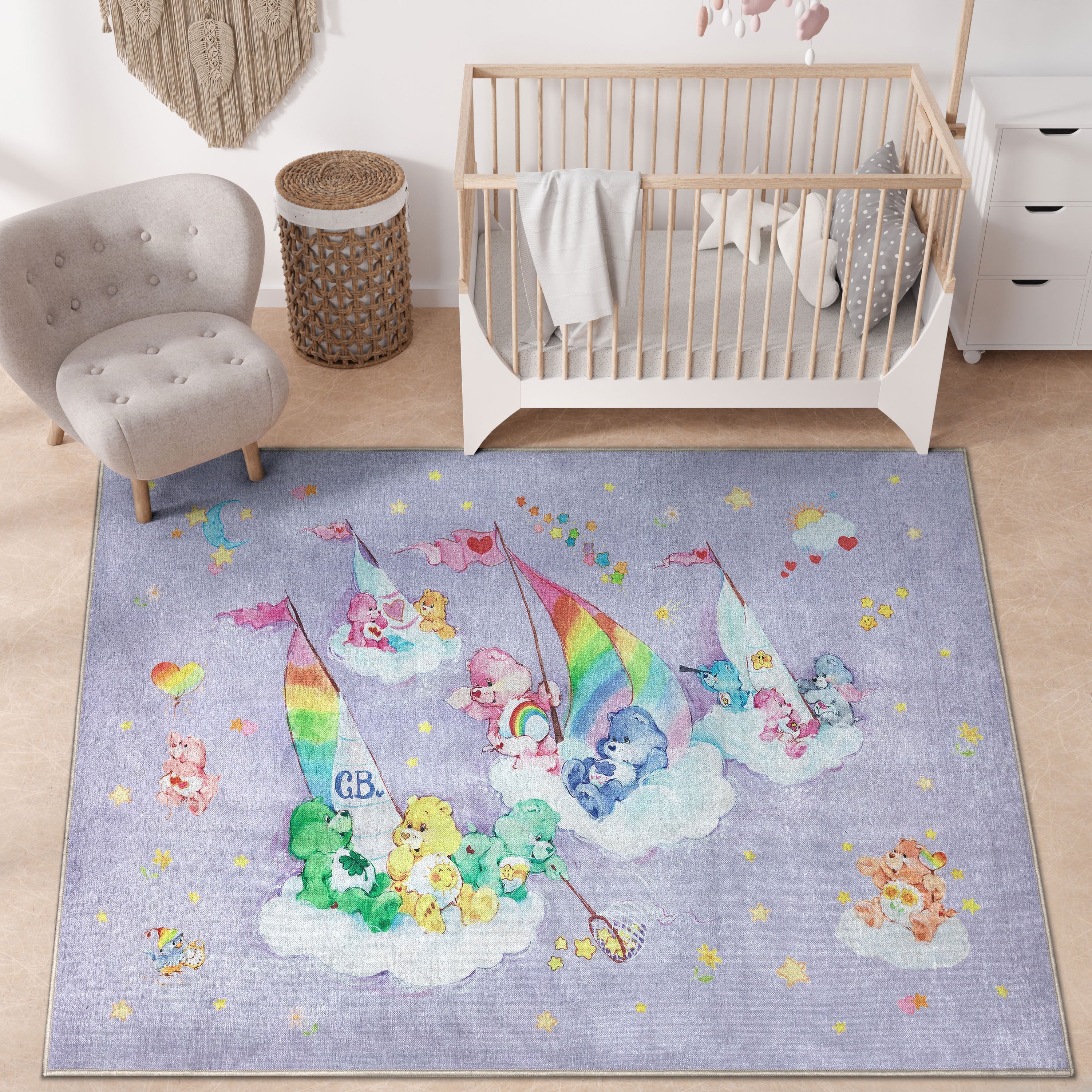 Sailing On Clouds Lavendar Area Rug By Well Woven