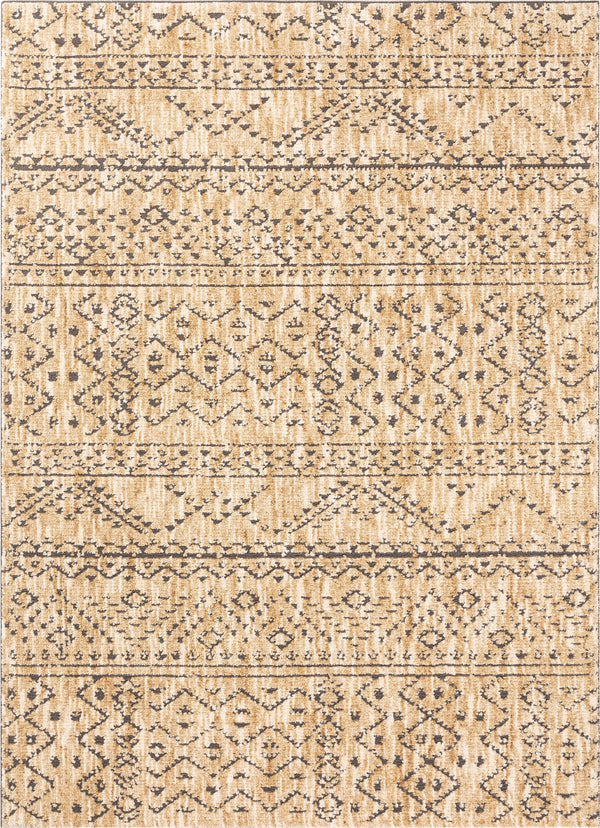 Beverly Beige Modern Vintage Distressed Rug