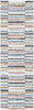 Proteus Modern Stripes Light Blue High-Low Shag Rug
