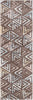 Thanatos Modern Geometric Brown High-Low Shag Rug