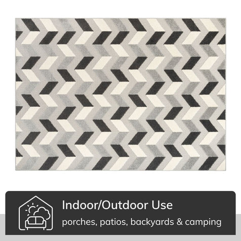 Bela Grey Modern Indoor Outdoor Rug