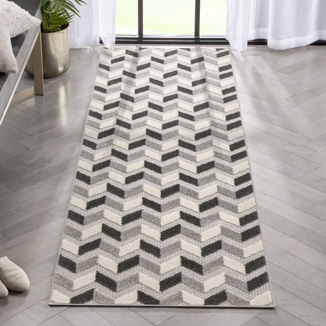 Bela Grey Modern Indoor Outdoor Rug