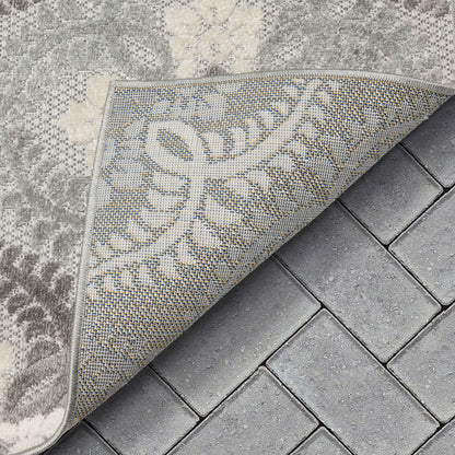 Loewy Modern Geometric Indoor/Outdoor Grey High-Low Rug