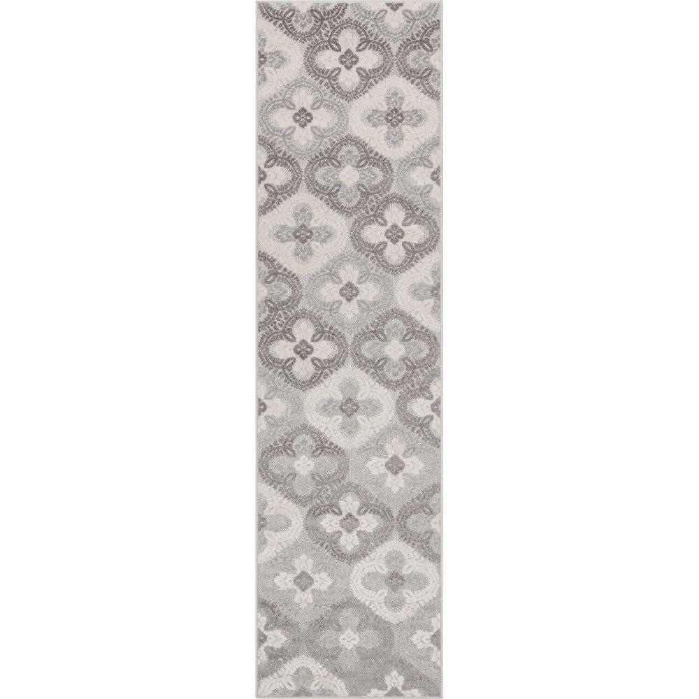 Loewy Modern Geometric Indoor/Outdoor Grey High-Low Rug