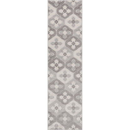 Loewy Modern Geometric Indoor/Outdoor Grey High-Low Rug